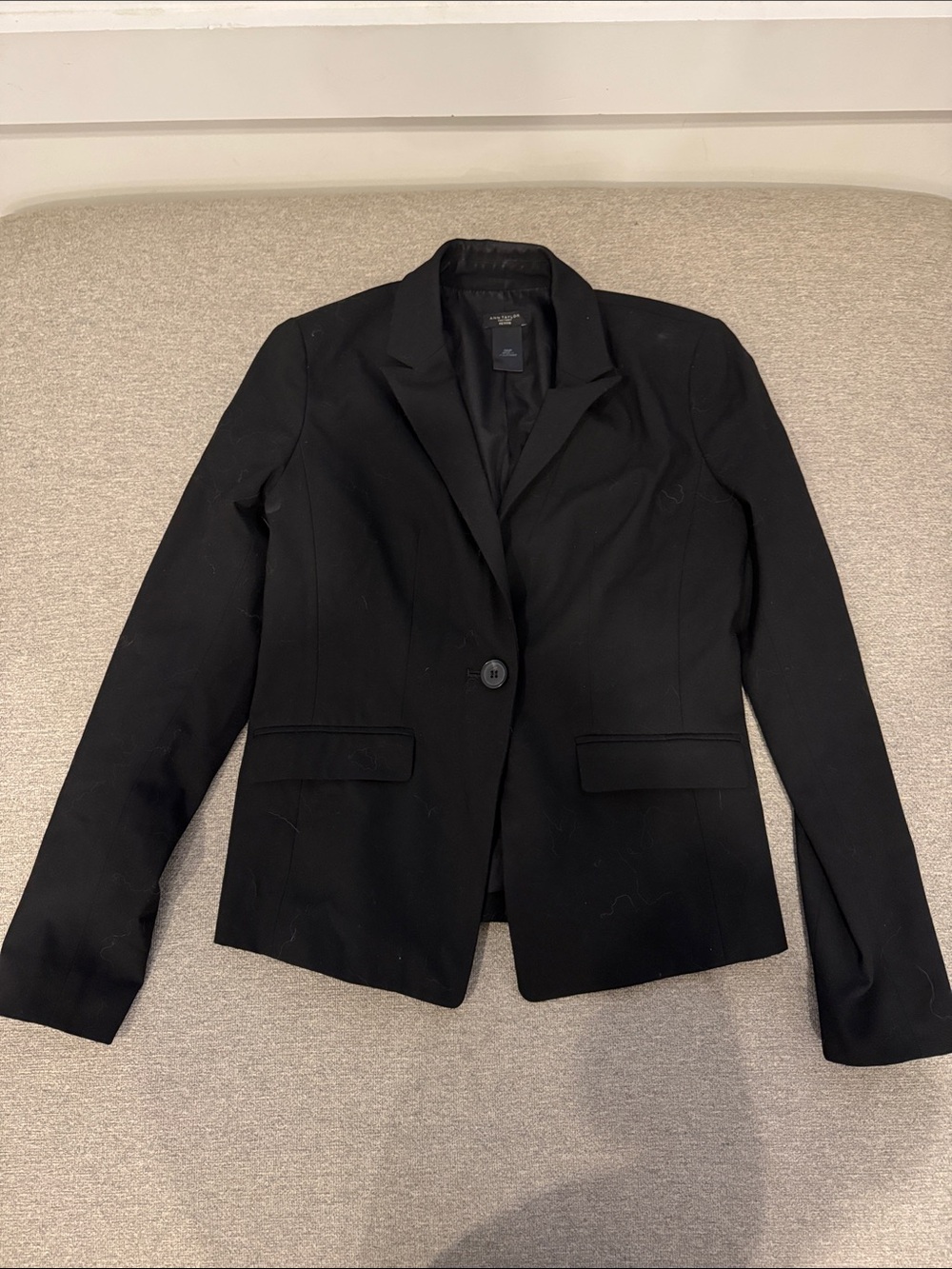 Ann Taylor Factory Black Single-Button Blazer